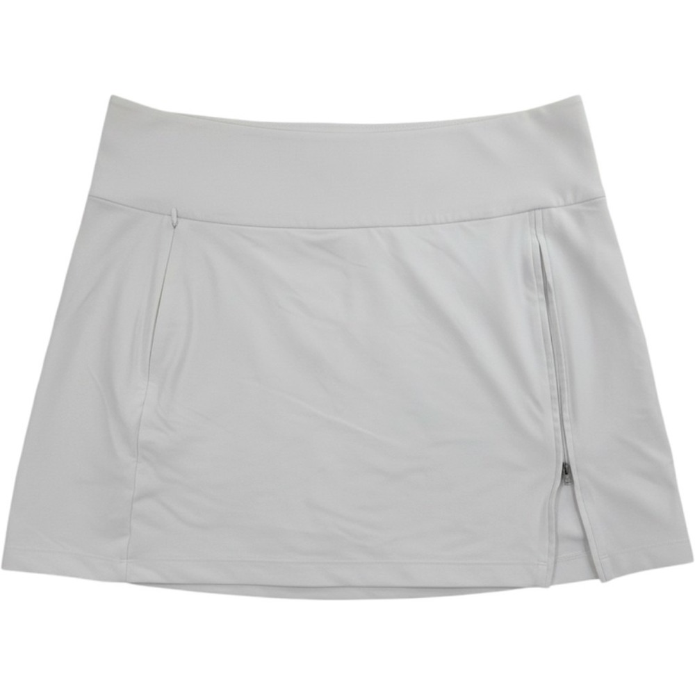 Kinona White Golf Tennis Pickleball Skort – Zip Side Detail, Built-In Shorts  L